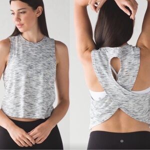lululemon athletica Gray Open-Back Tank Top